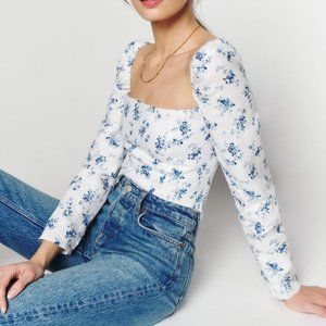 Reformation Khloe Linen Top Size 6